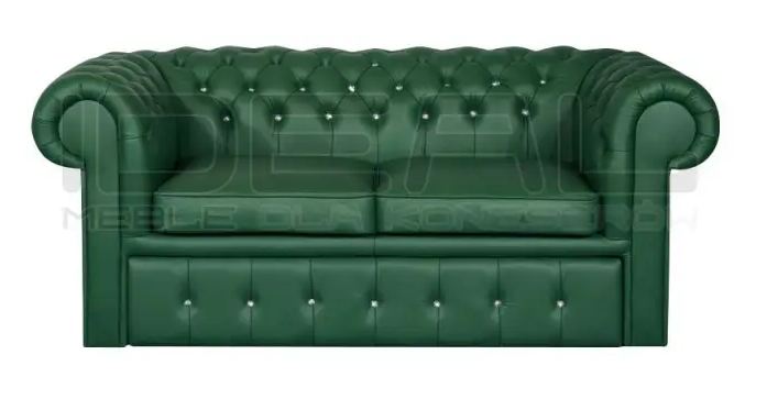 sofa chesterfield skórzana